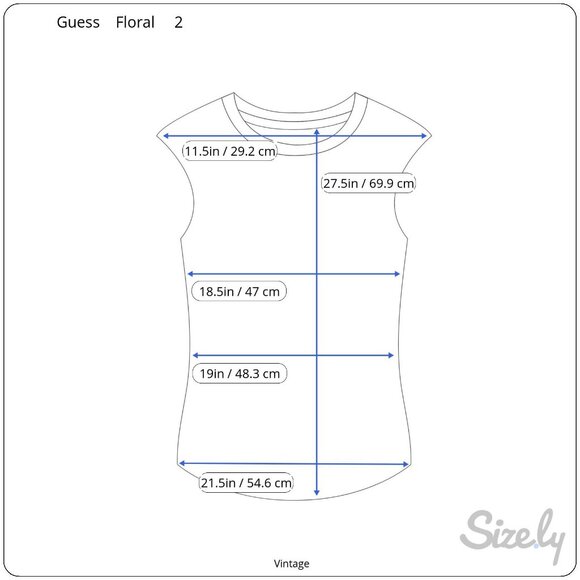 Guess Vintage 80s 90s Floral Sleeveless Button Down Soft Cotton Summer Top Shirt - Picture 7 of 7